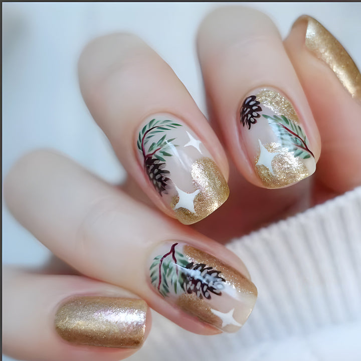 Künstlerische Urlaubs-Themen Press-On Nagelkunst Karnz