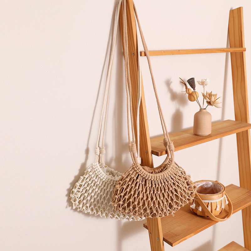 Damen Handgeknüpfte Tragetasche im Boho-Stil Karnz