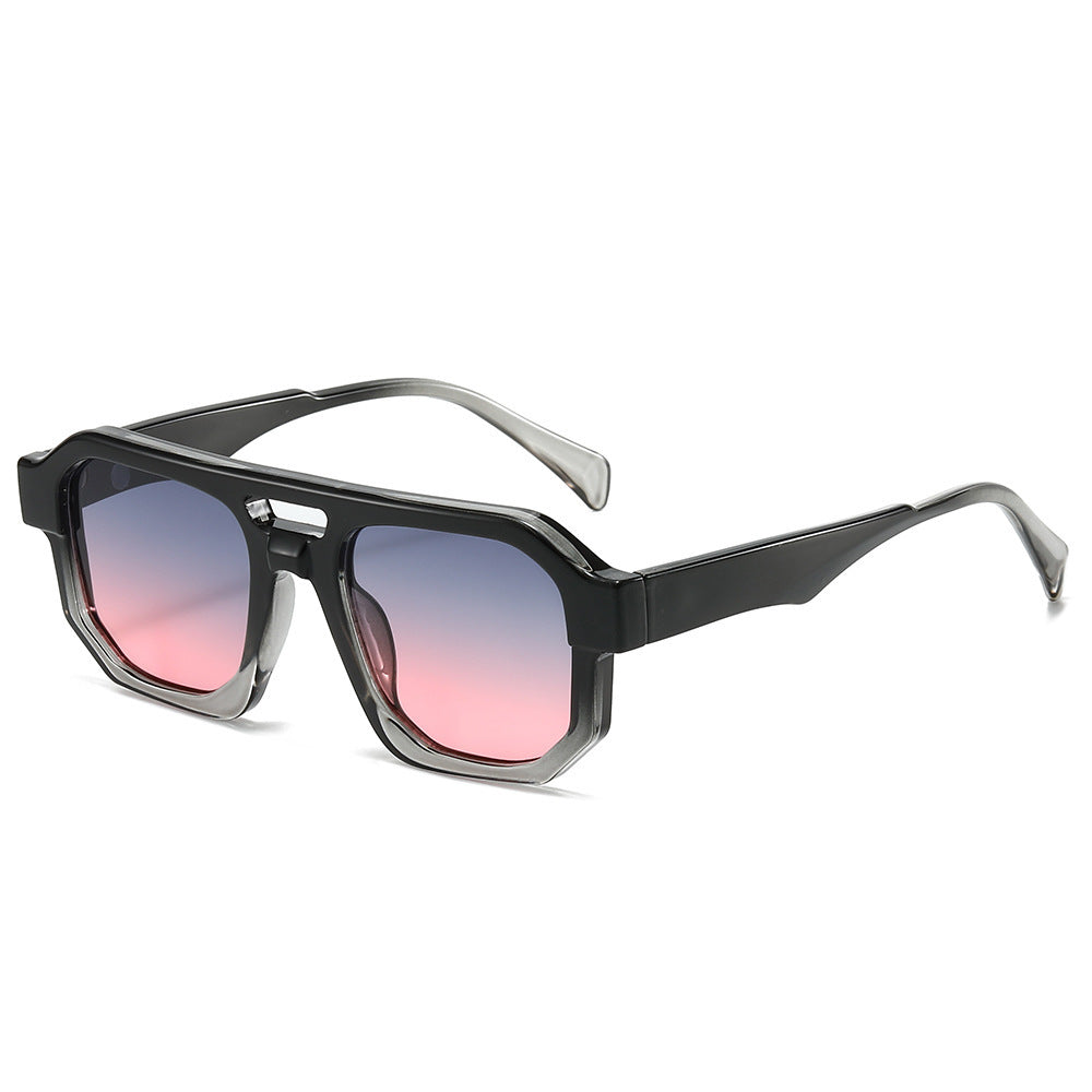 Fashion-Forward Geometrische Übergroße Sonnenbrille Karnz