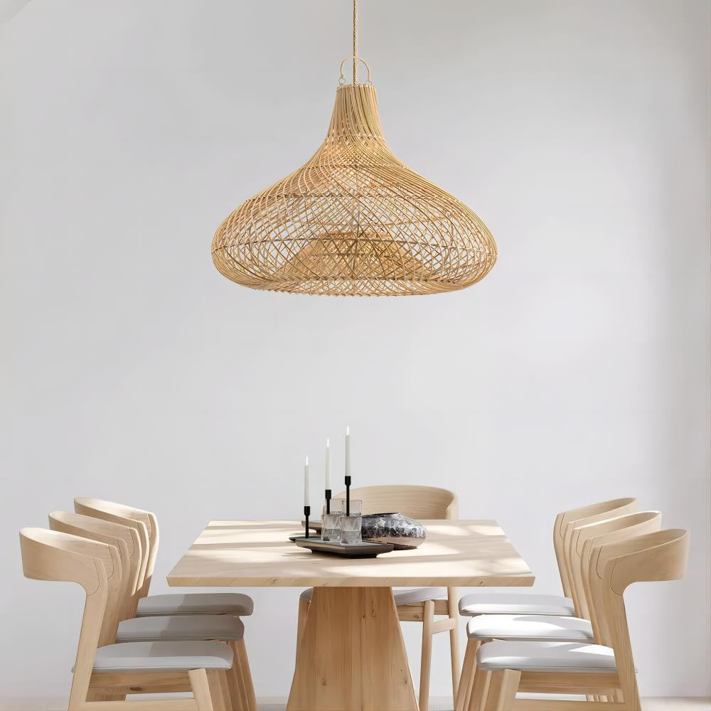 Dekorative Hängeleuchte Aus Rattan Karnz