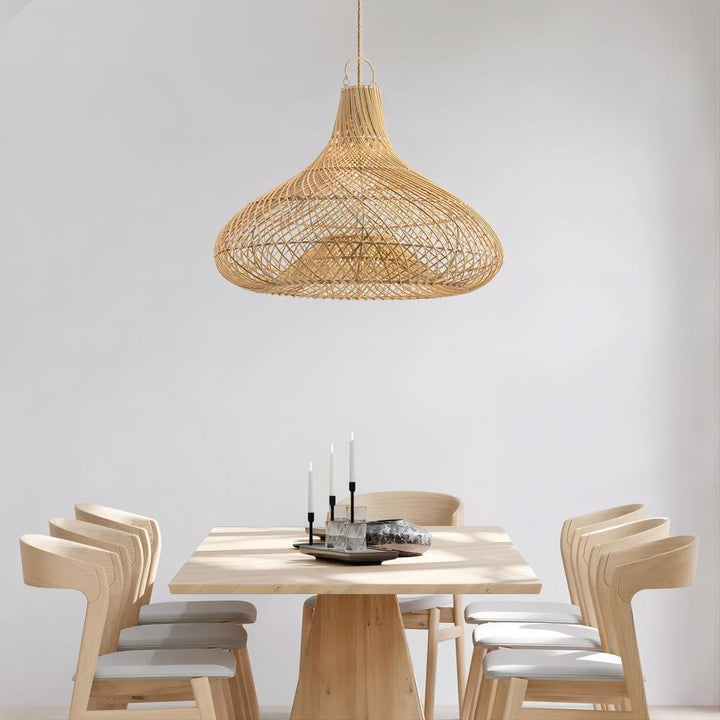 Dekorative Hängeleuchte Aus Rattan Karnz