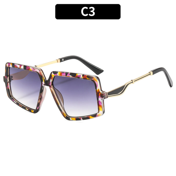 Fette geometrische übergroße Sonnenbrille