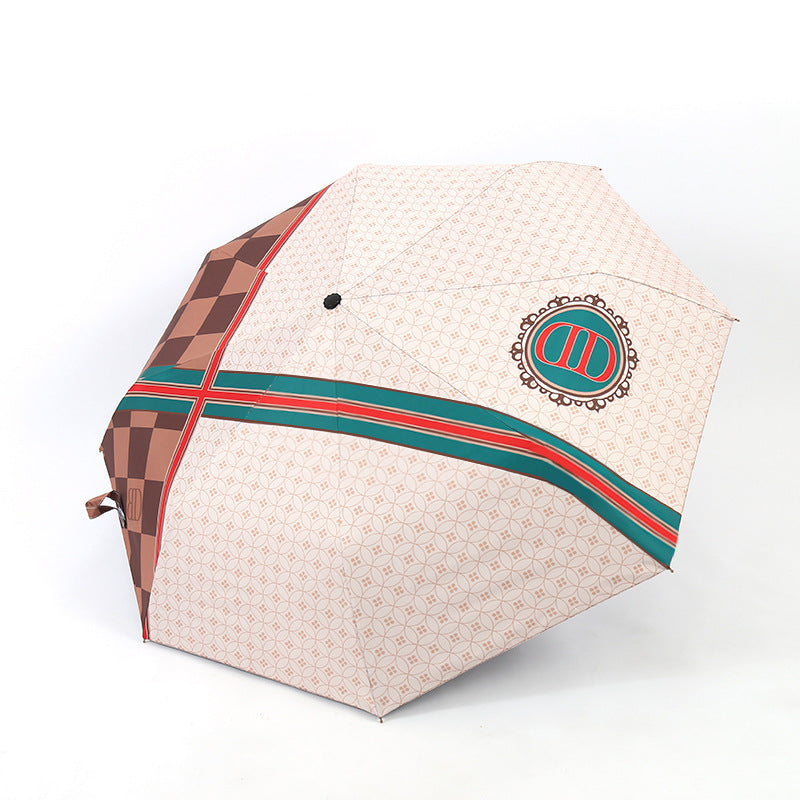 Damen Eleganter Regenschirm mit ausgefallenem Mustermix Karnz