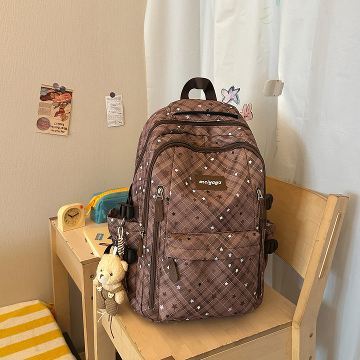 Verspielt kariertes Muster Rucksack
