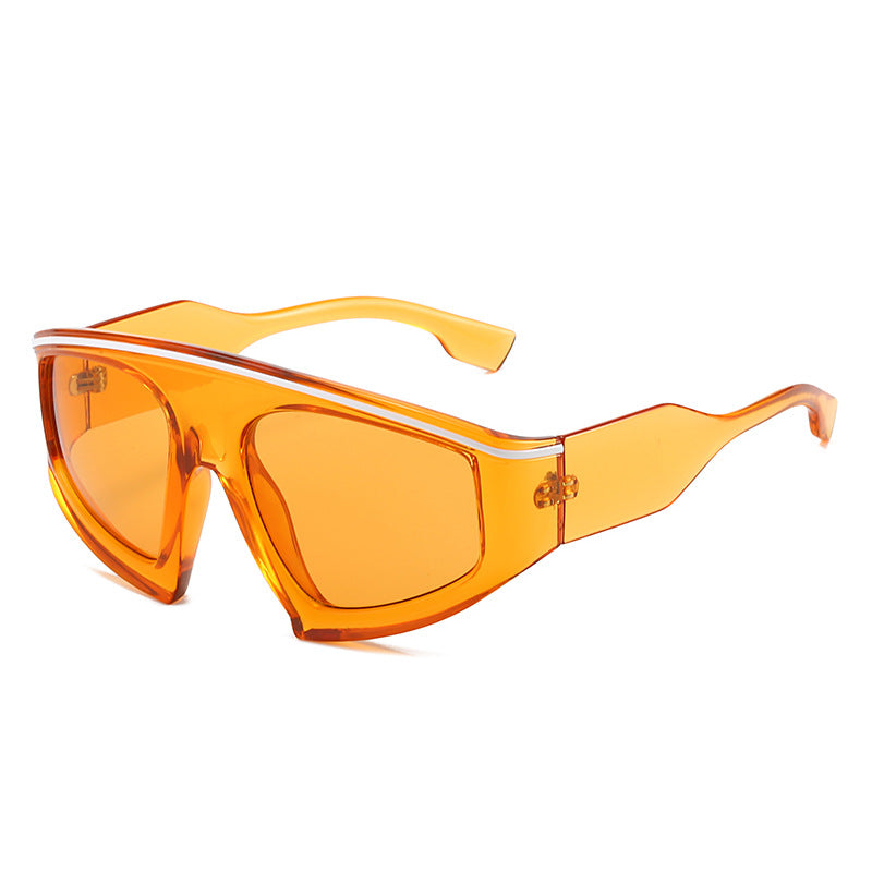 Damen Sportliche Sonnenbrille mit stylischem Rahmen und großen Linsen Karnz