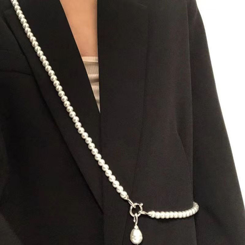 Elegante perlenverzierte Tasche Gurt Karnz