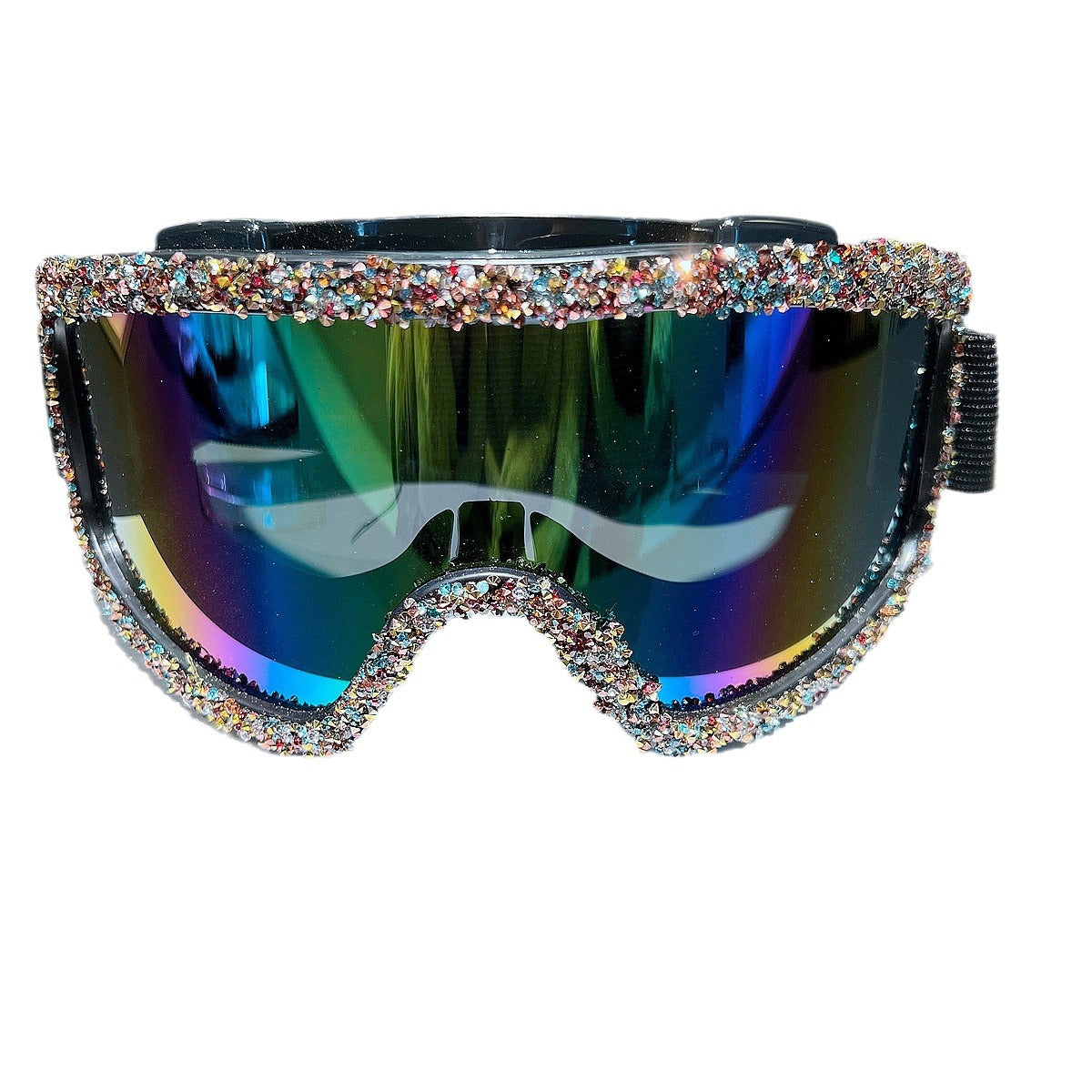 Damen Skisport-Brille mit funkelnder Kristallverzierung Karnz