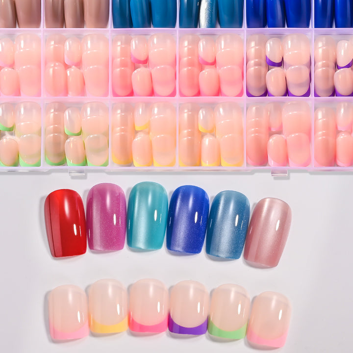Varierte Kollektion von Press-On Nagelspitzen Karnz