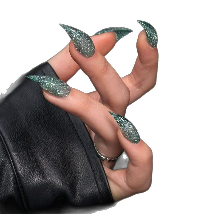 Stiletto Press-On Nagelverstärkungen mit Edelsteinakzenten
