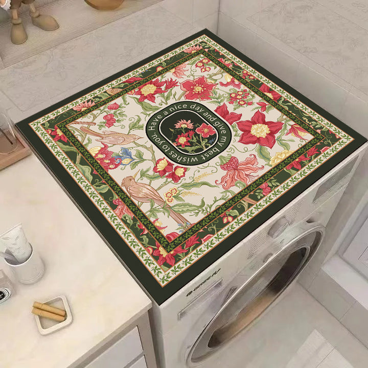 Vintage Floral Decorative Laundry Mat Karnz