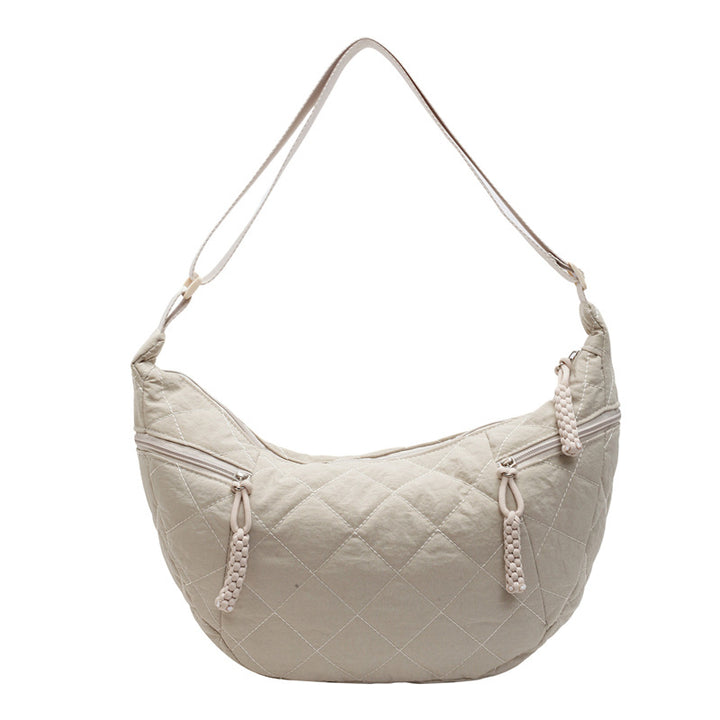 Gepolsterte weiche Stoff Hobo-Handtasche Karnz