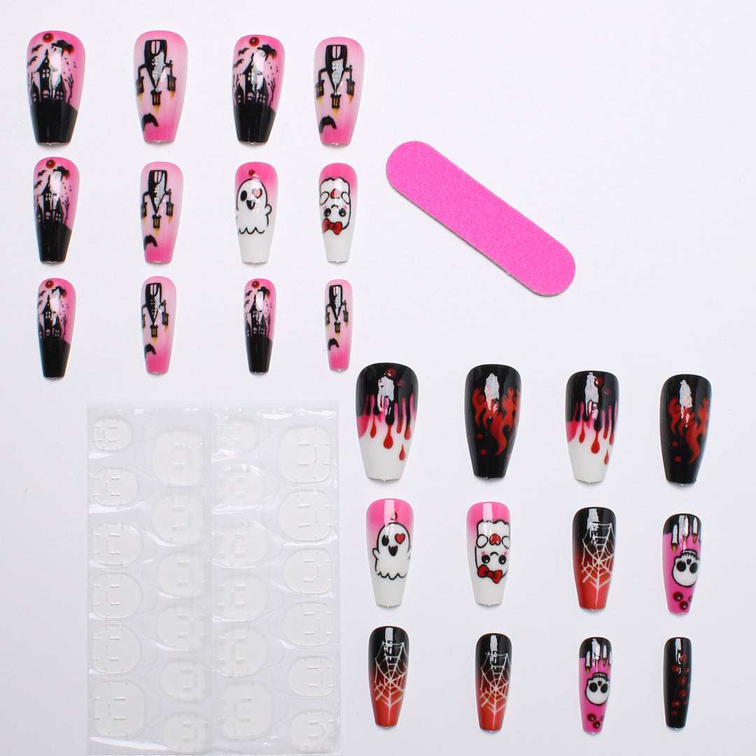 Kreatives Halloween Kunstnagel-Set Karnz