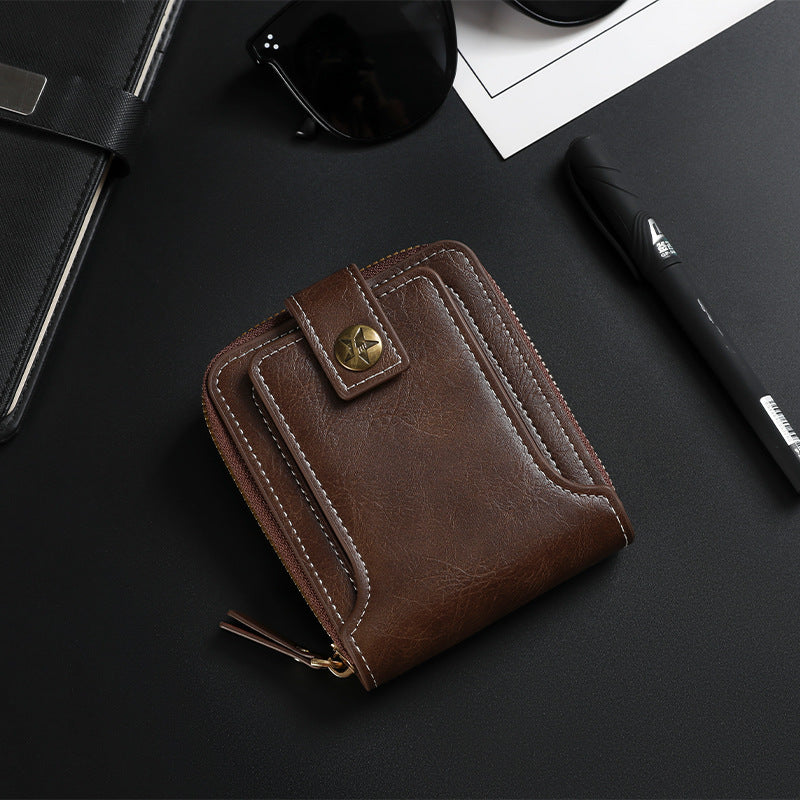 Bi-Fold Zip Geldbörse mit Kartenfächern Karnz