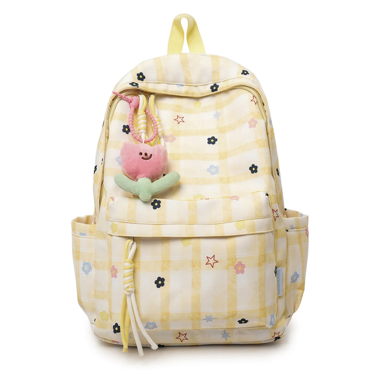 Stylische Schachbrettdruck-Rucksack Karnz