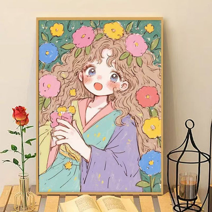 Verspielter Anime Kunstdruck Karnz