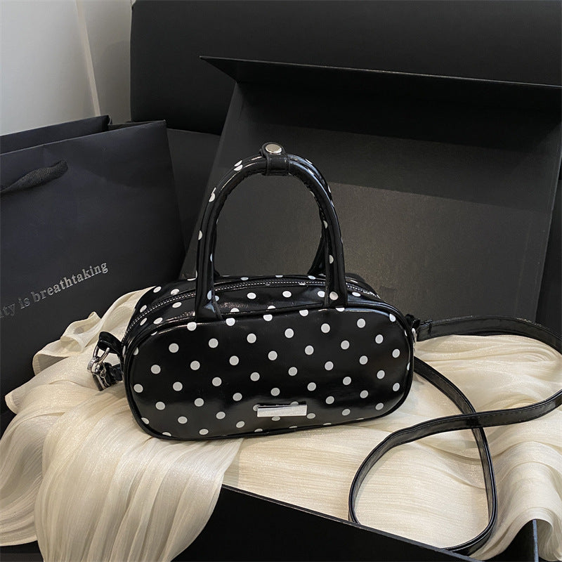 Stylische Polka Dot Mini-Handtasche