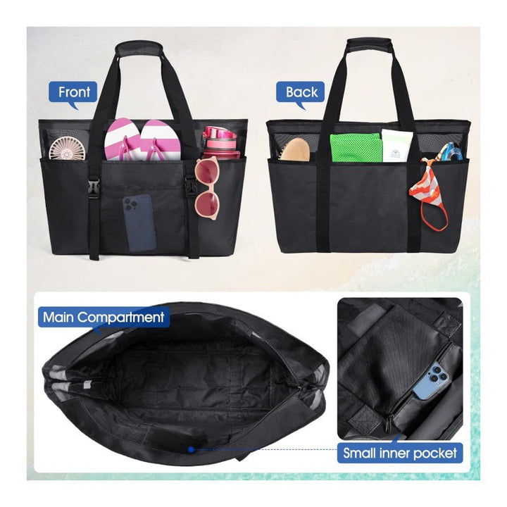 Multifunktionale Strandtasche mit Fächern Karnz