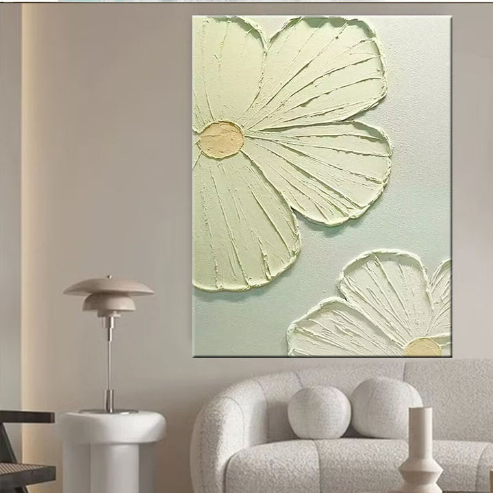 Texturiertes floralem Canvas Wandkunst