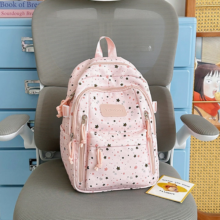 Stern-Druck Multi-Taschen Rucksack Karnz