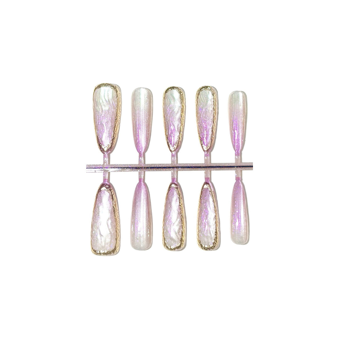 Premium Glossy Gradient Press-On Nail Set