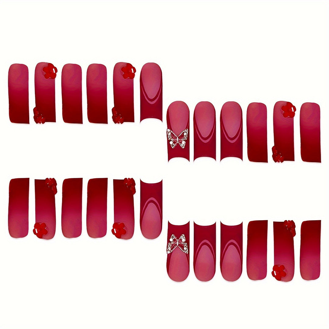 Dekorativer Press-On Nagelset Karnz