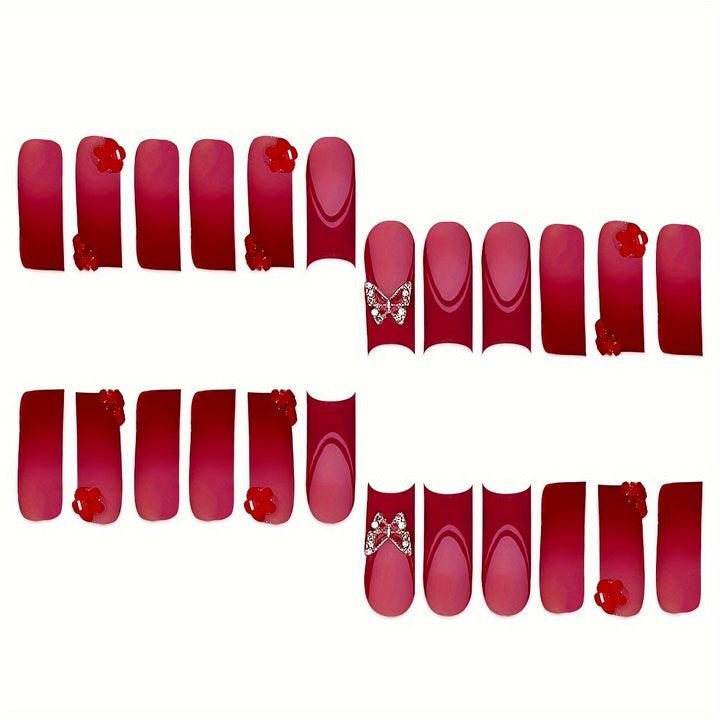 Dekorativer Press-On Nagelset Karnz