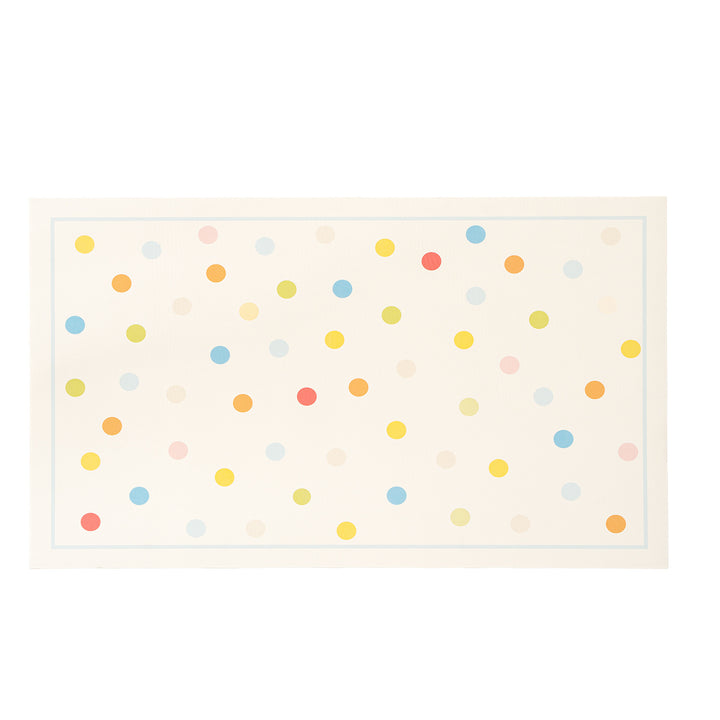 Ovales abwischbares Tischset mit pastellfarbenen Polka‑Dots Karnz