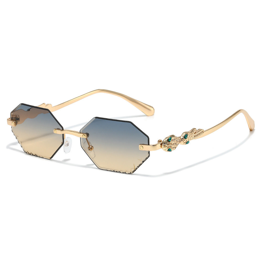 Modebewusste Statement-Hexagon-Sonnenbrille Karnz