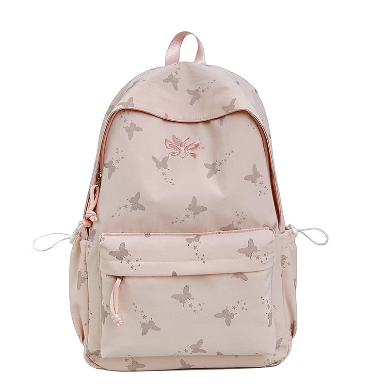 Butterfly-Print Leichter Rucksack