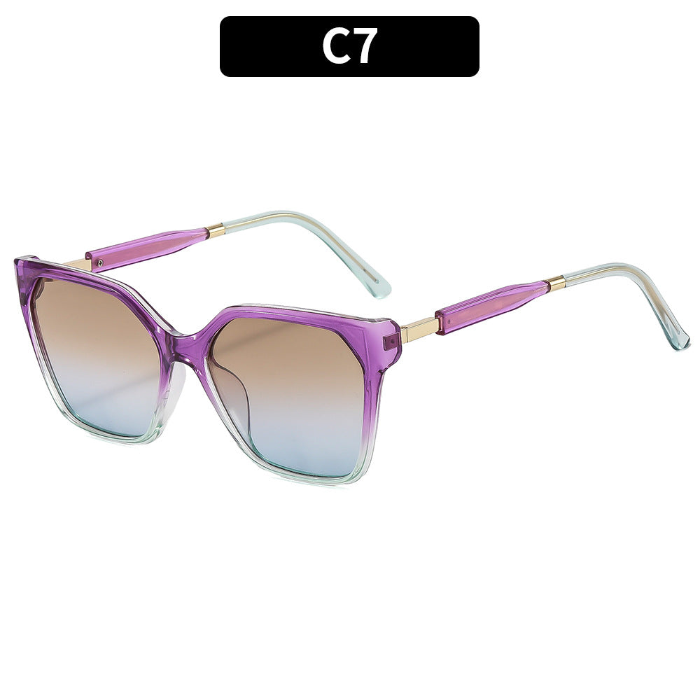 Trendy Winkel Übersized Sonnenbrille