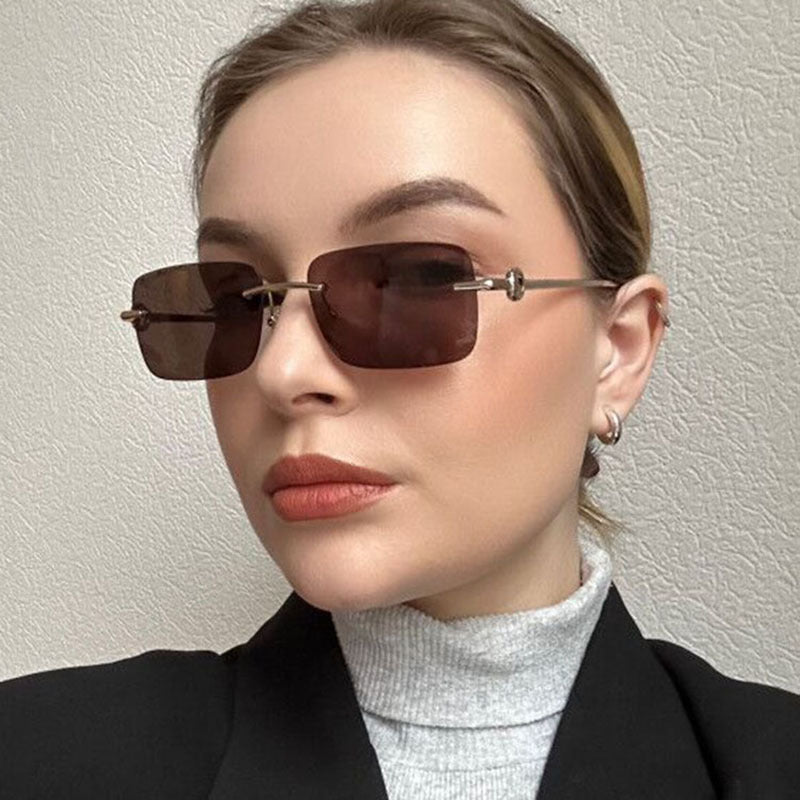 Damen modische geometrische Brille Karnz