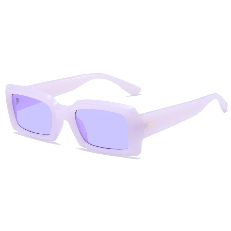 Damen stilvolle quadratische Sonnenbrille mit verspiegelten Gläsern Karnz
