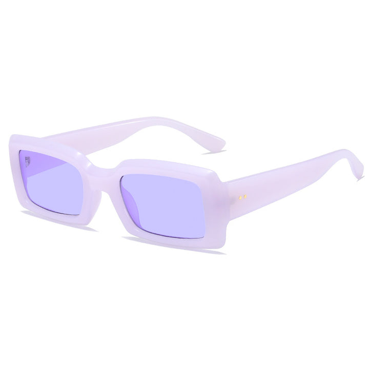 Damen stilvolle quadratische Sonnenbrille mit verspiegelten Gläsern Karnz