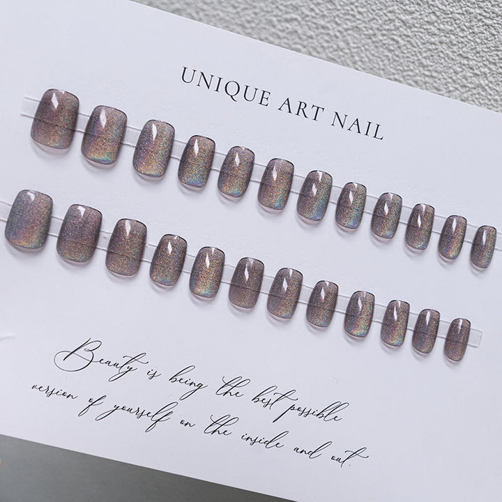 Elegante holographische Press-On Nägel