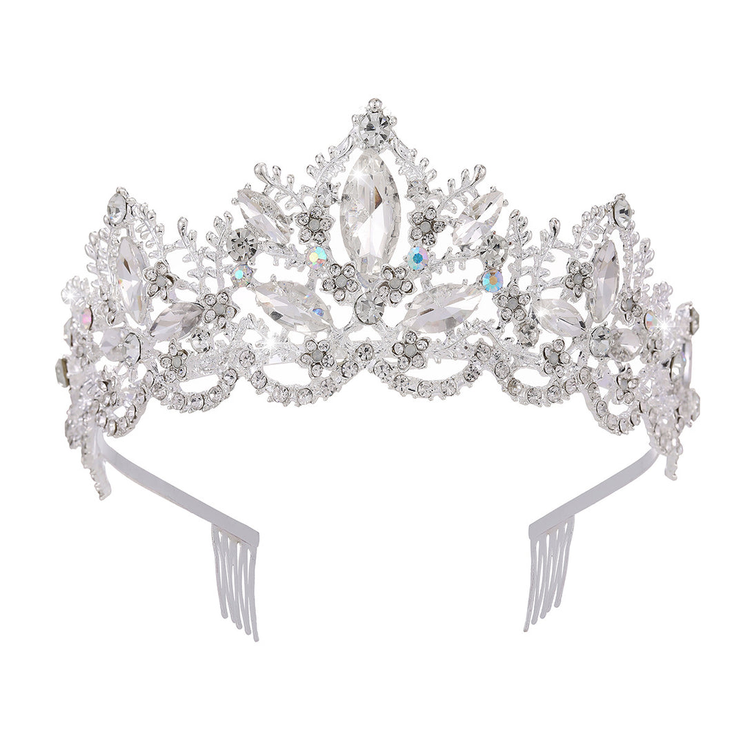 Damen Glamouröse Tiara mit funkelnden Kristallverzierungen Karnz