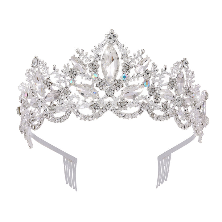 Damen Glamouröse Tiara mit funkelnden Kristallverzierungen Karnz