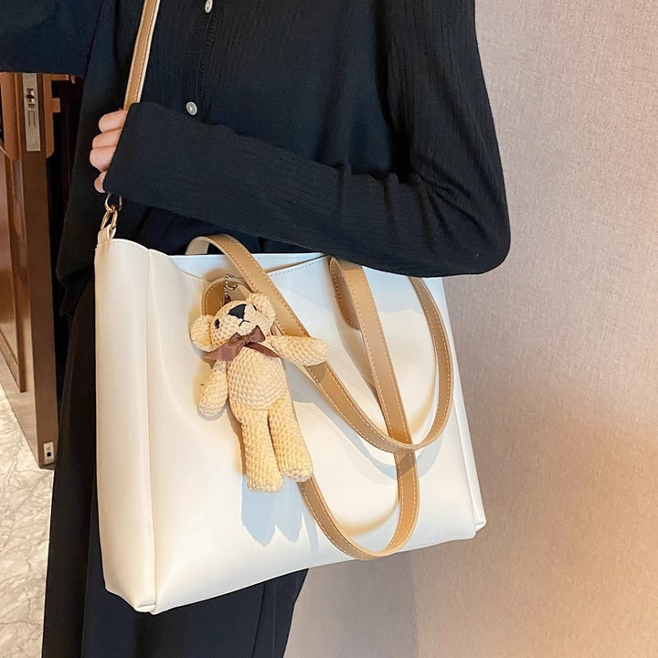 Geräumige Weiche Leder Tote Bag Karnz