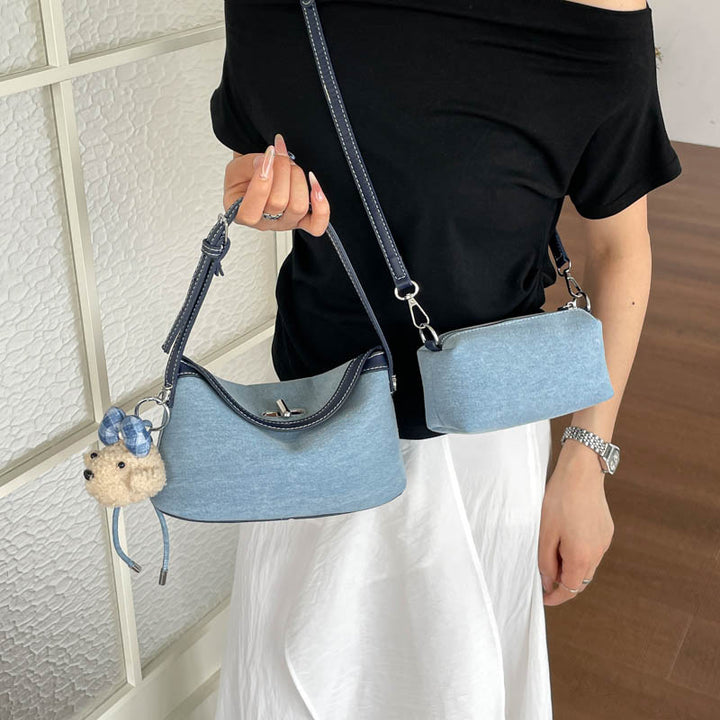 Stylische Denim Umhängetasche Karnz