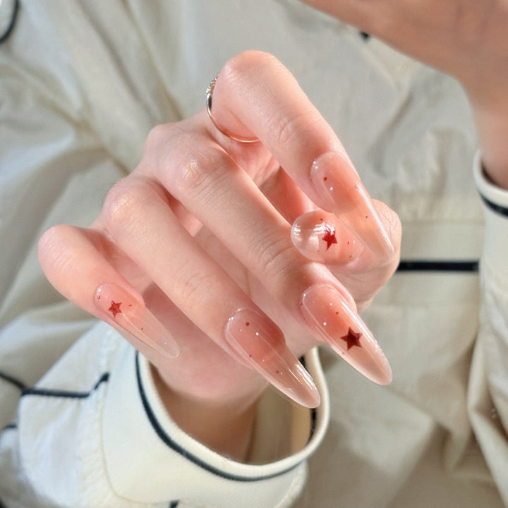 Elegantes Press-On-Nagelset mit glänzendem Finish Karnz