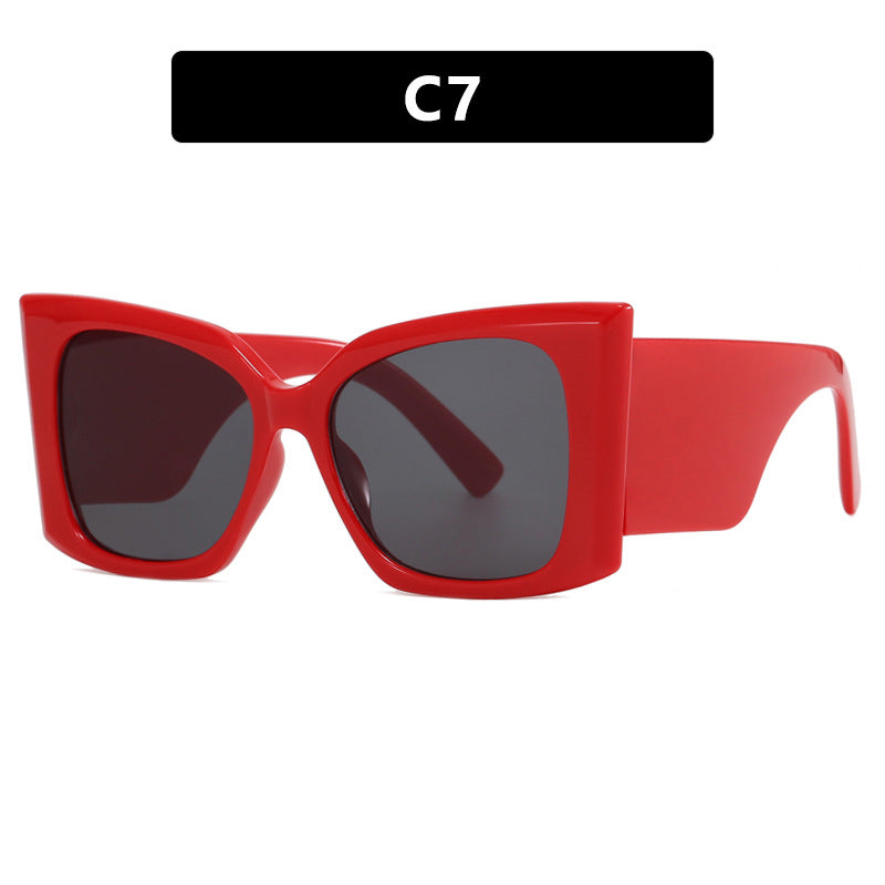 Damen oversized Sonnenbrille mit stylishem Katzenaugen-Rahmen Karnz