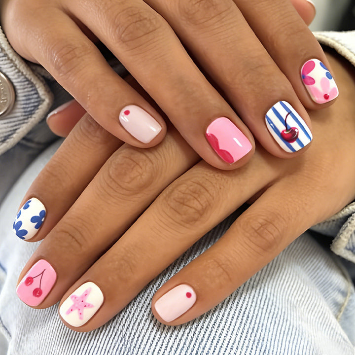 Kreative Kirschblüten-Nagelkunst Karnz
