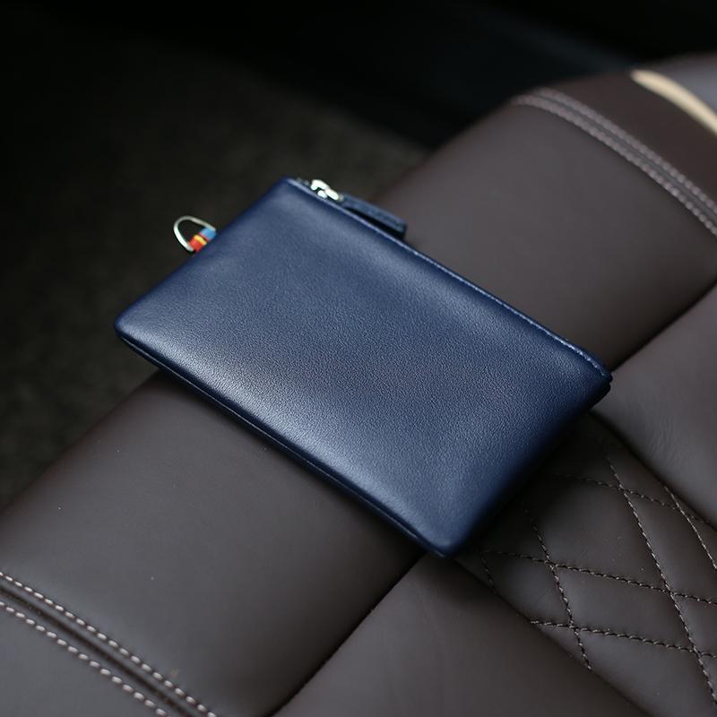 Reißverschluss Leder Kartenhalter Karnz