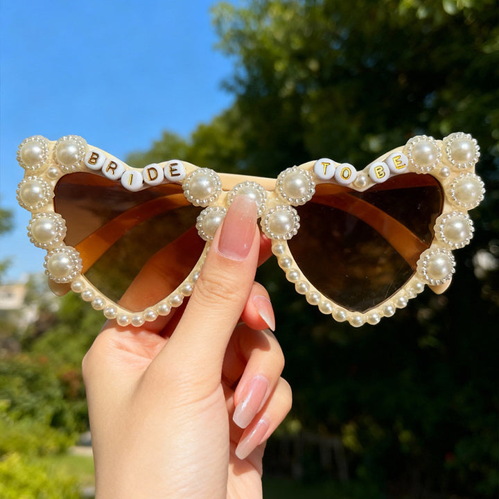 Dekorative herzförmige Braut-in-spe Sonnenbrille Karnz