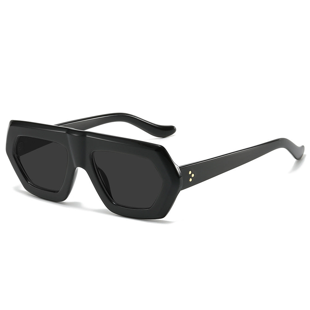 Damen modische optische Brille im extravaganten Hexagon-Design Karnz