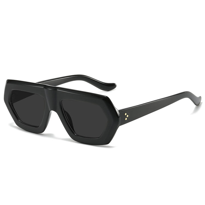 Damen modische optische Brille im extravaganten Hexagon-Design Karnz