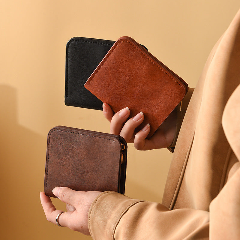 Klassische Leder Bi-Fold Geldbörse Karnz