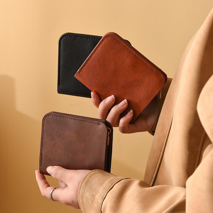 Klassische Leder Bi-Fold Geldbörse Karnz