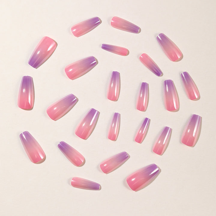 Glänzende Ombre Gel Nagelkunst Verlängerungen Karnz