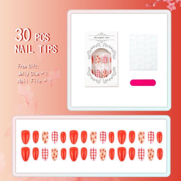 Themen Erdbeer Nail Art Set