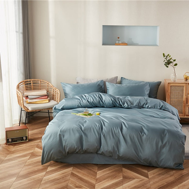 Premium Satin-Feel Bettwäsche- und Kissenbezug-Set mit verstecktem Reißverschluss